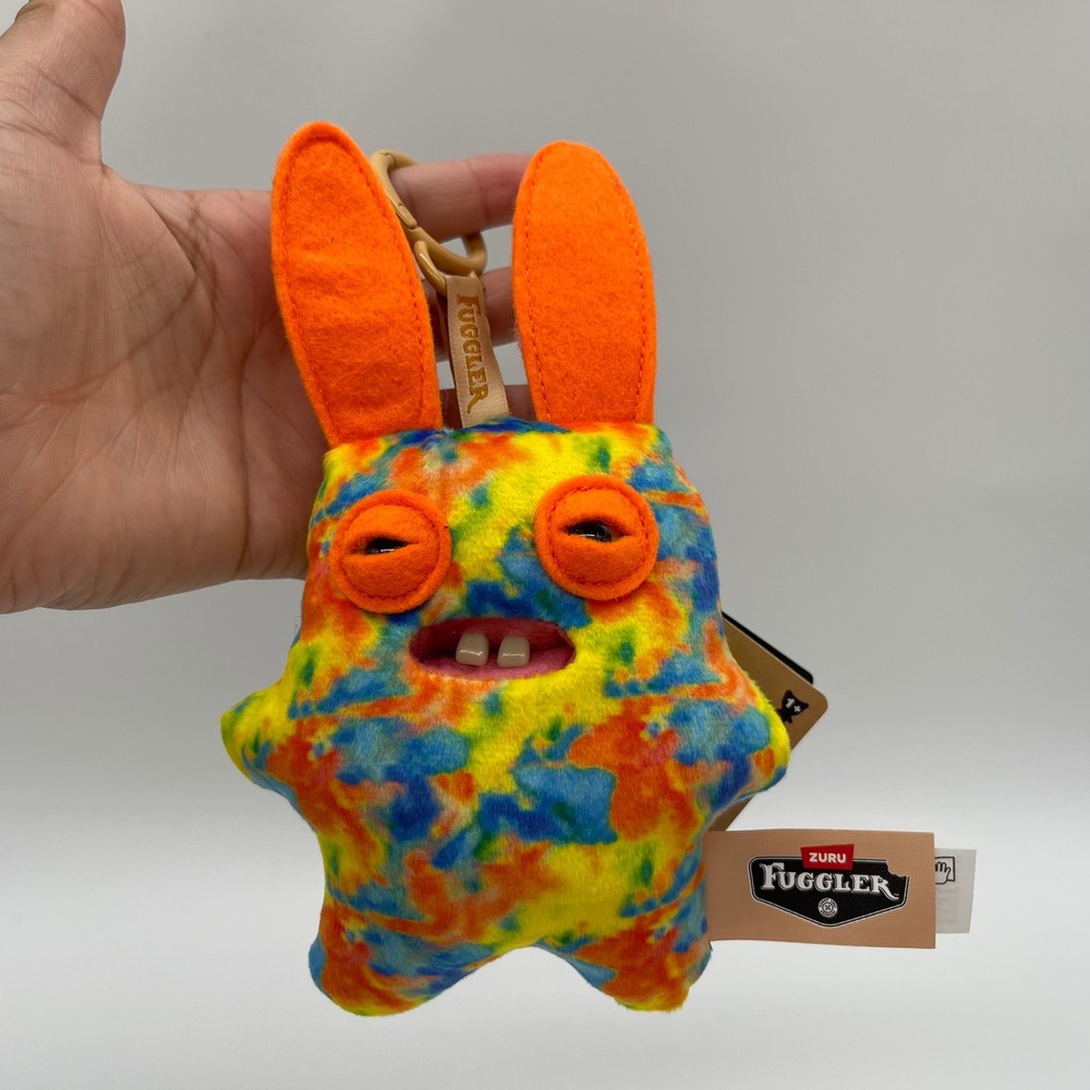 Zuru Fuggler Tie Dye Funny Ugly Monster Keyring Plush Clip On Toy 15760K